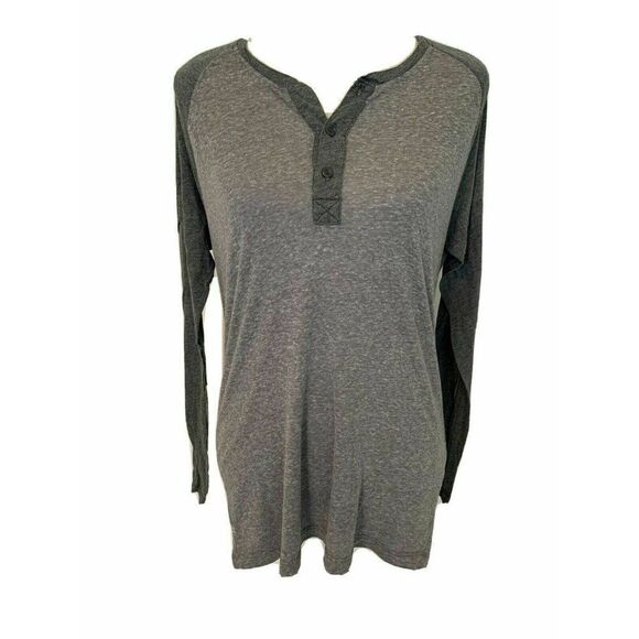 Splendid Mills Womens Solid Gray Long Sleeve Top T Shirt Medium - Picture 1 of 7